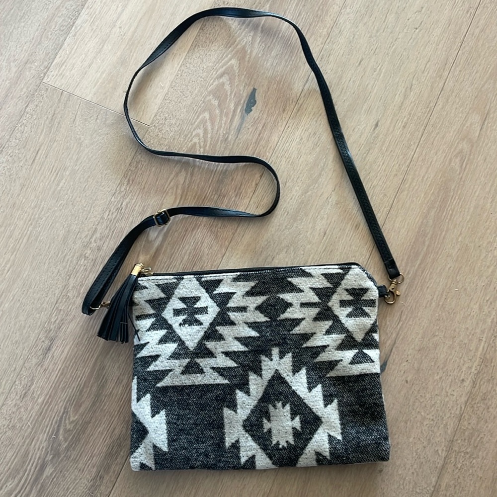 Aztec cross body purse